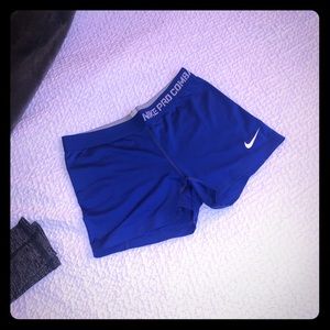 Royal Blue Nike Spandex Shorts